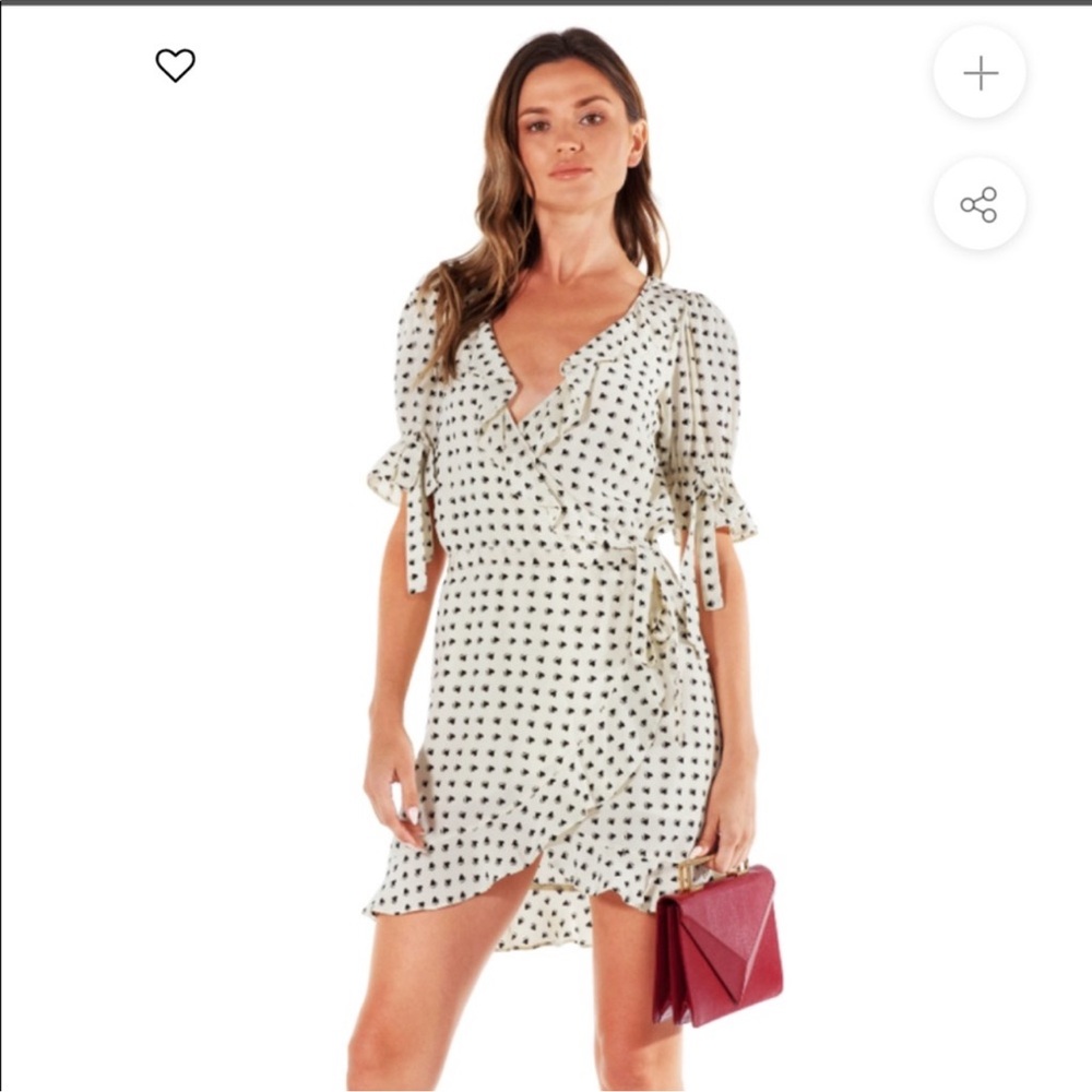 For Love and Lemons Sweetheart Wrap Mini Dress, short sleeveed, Size XS